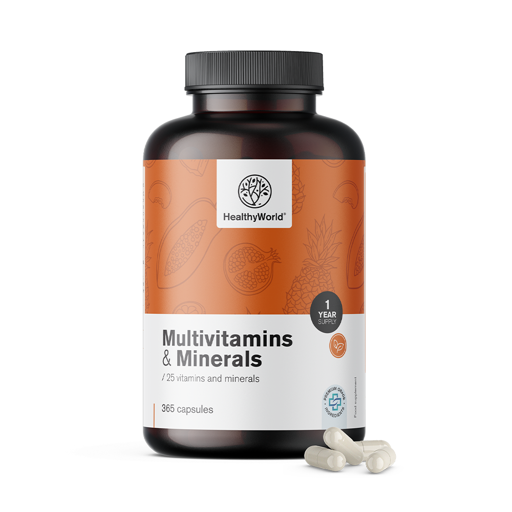 Multivitamini in multiminerali = Multivitaminas y multiminerales