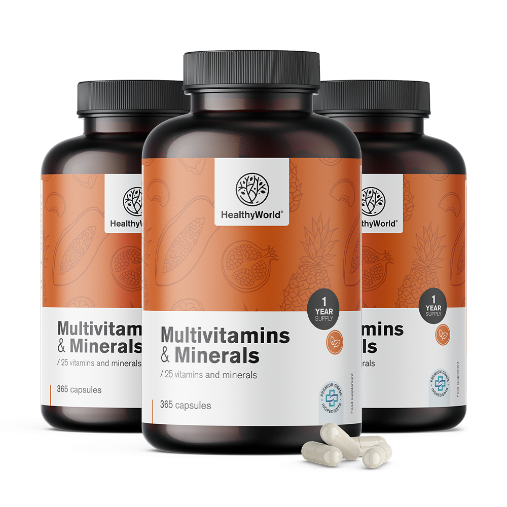 Multivitamini in multiminerali = Multivitaminas y multiminerales