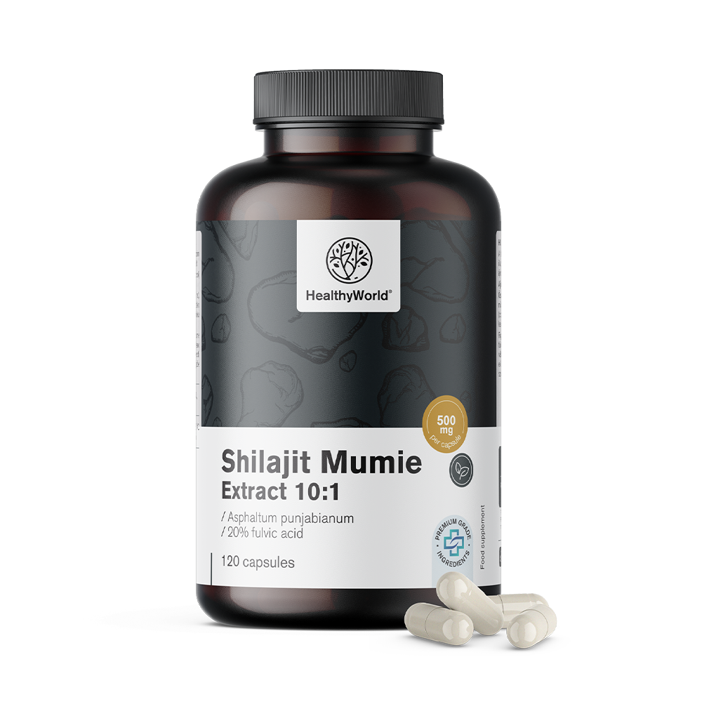 Shilajit Mumie 10:1 en cápsulas