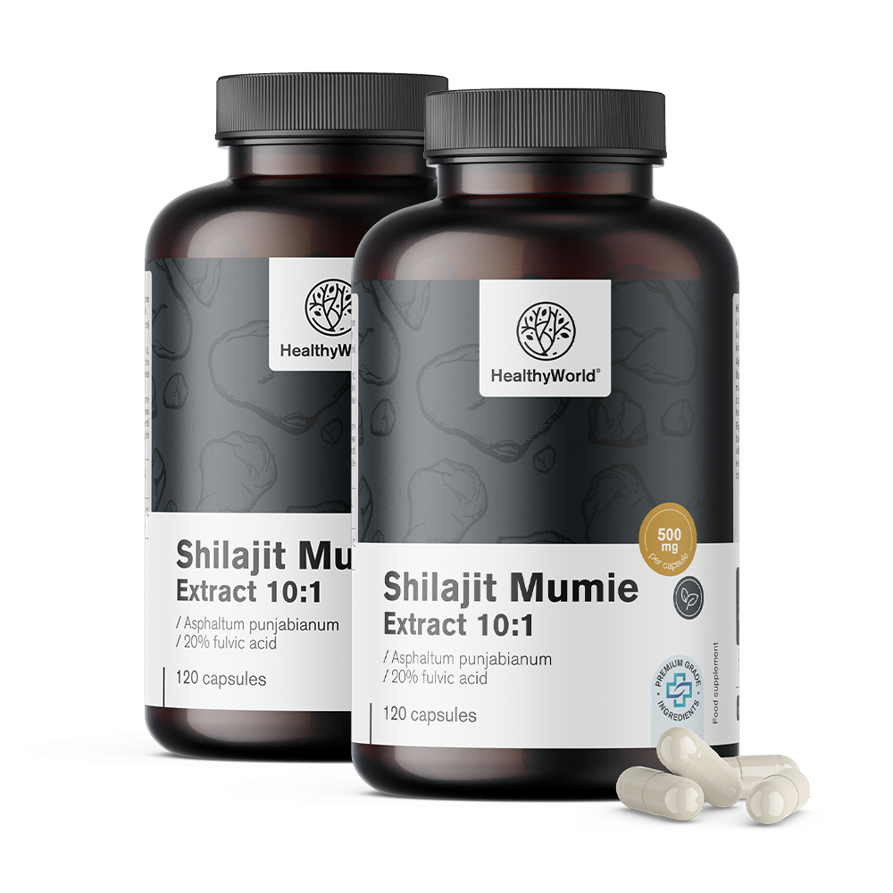 Shilajit Mumie 10:1 en cápsulas