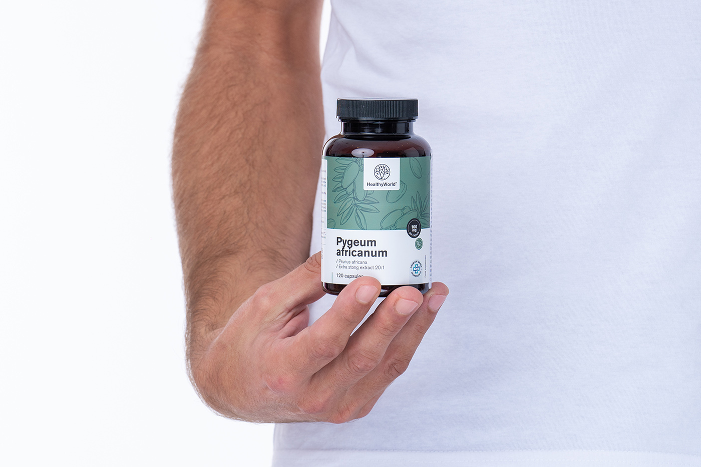 Pygeum extracto de ciruelo africano, 120 cápsulas HealthyWorld.es