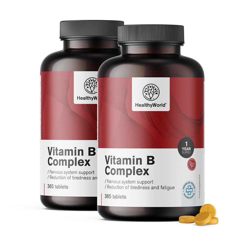 Vitamina del complejo B con todos los vitaminas B.