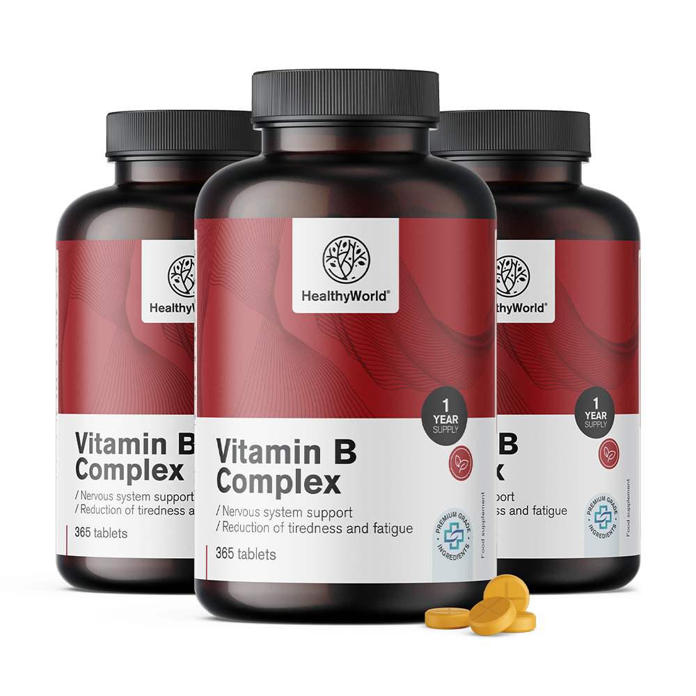 Vitamina del complejo B con todos los vitaminas B.