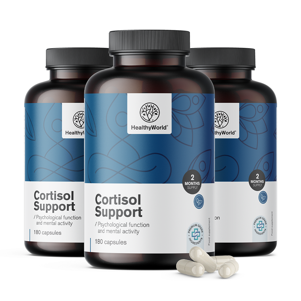 Cápsulas de soporte de cortisol para el funcionamiento cognitivo.