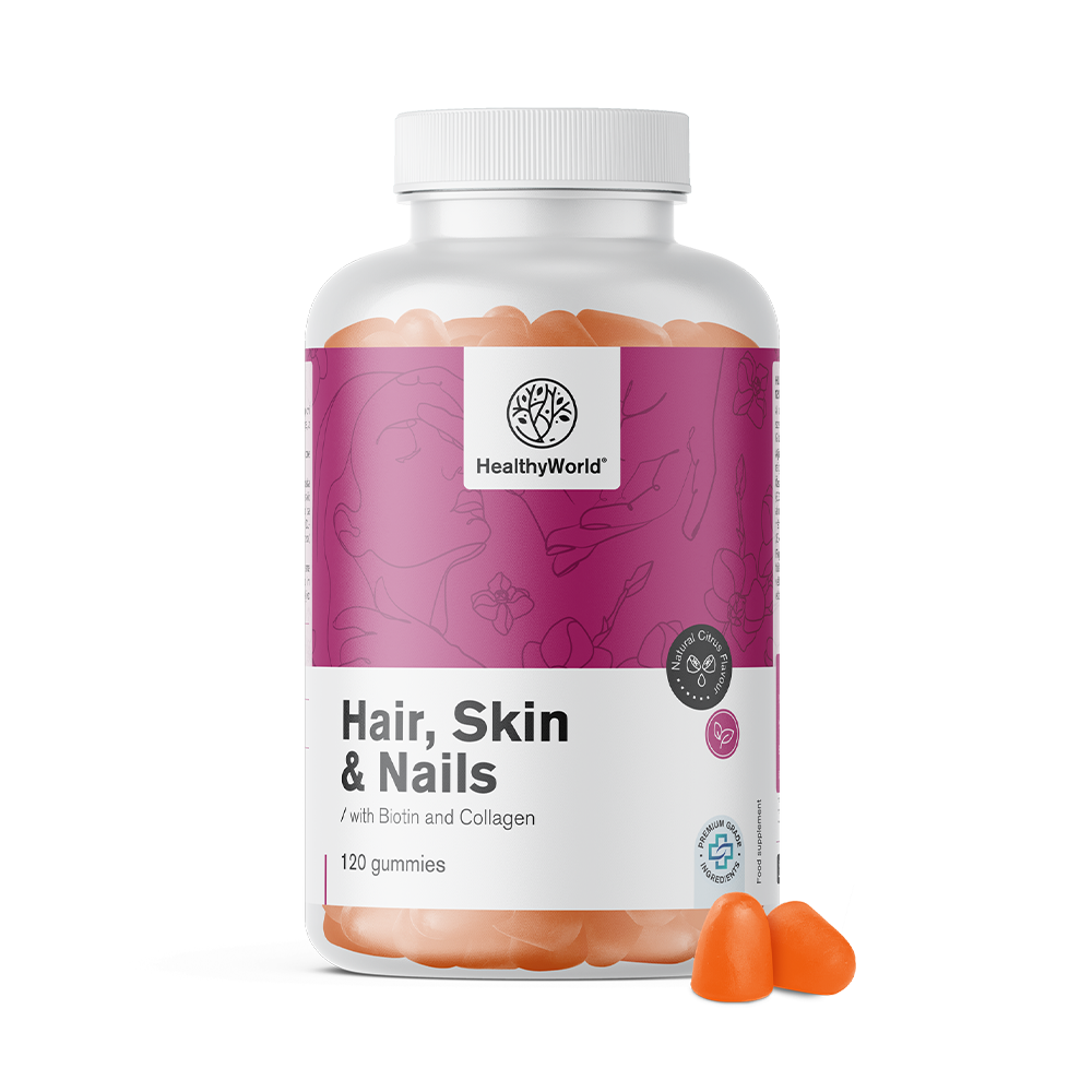 Cabello, Piel y Uñas - gominolas para el cabello, la piel y las uñas con sabor a cítricos.