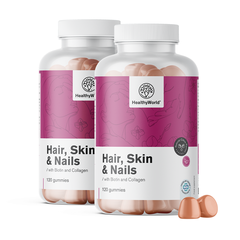 Cabello, Piel y Uñas - gominolas para el cabello, la piel y las uñas con sabor a cítricos.