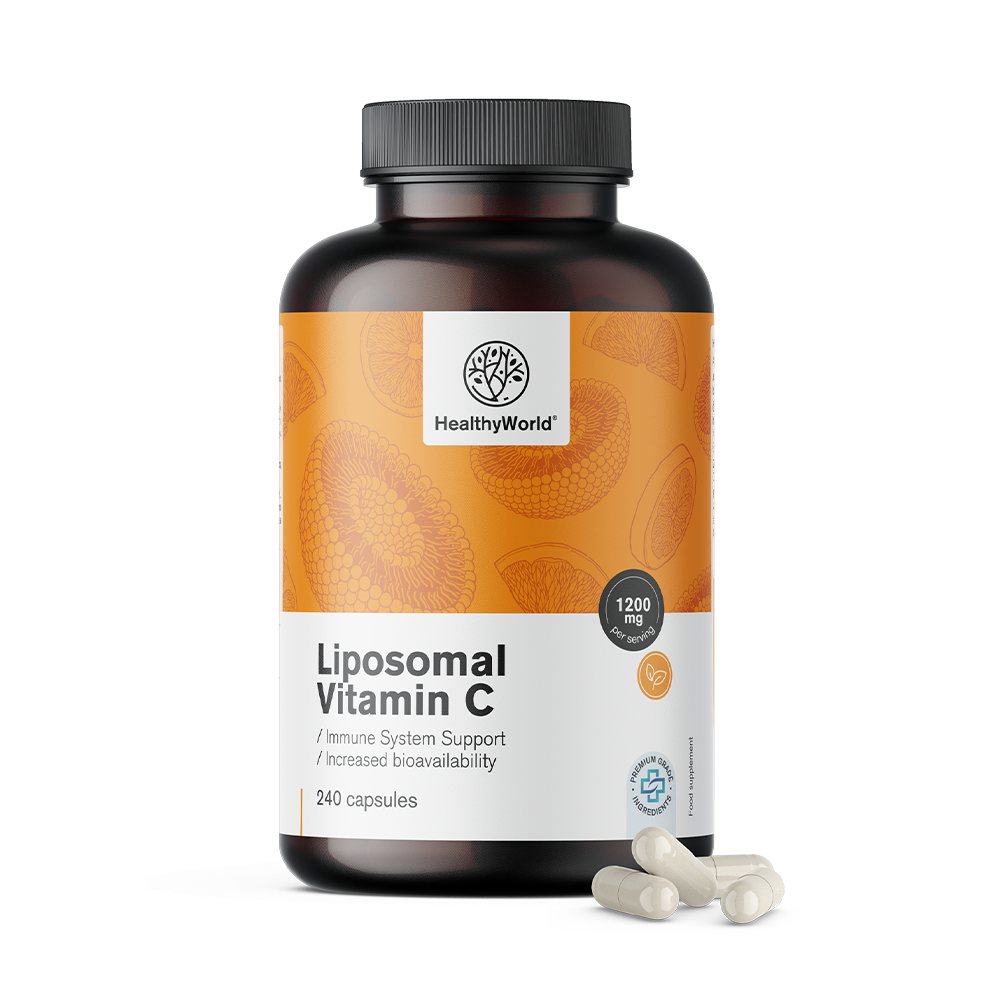 Vitamina C liposomal 1200 mg con extracto de rosa mosqueta.