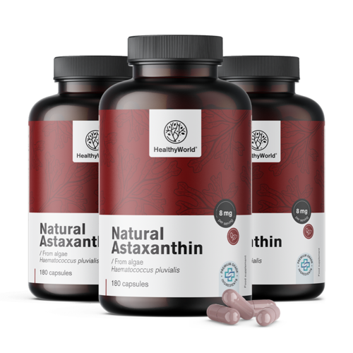 3x Astaxantina natural 160 mg, en total 540 cápsulas 