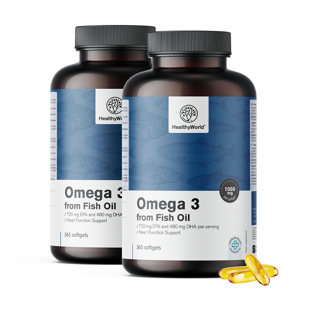 Omega-3 1000 mg con EPA y DHA.