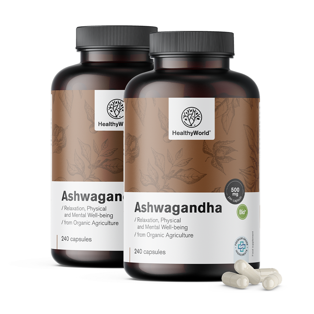BIO Ashwagandha 500 mg en cápsulas.