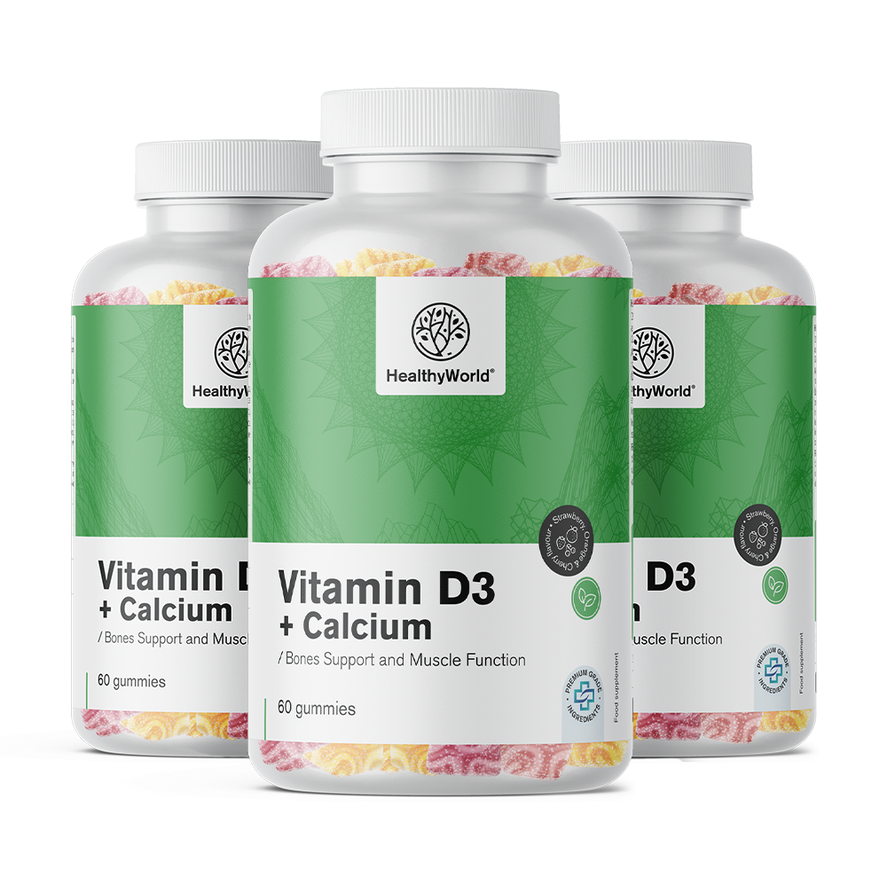Vitamina D3 + Calcio en gominolas