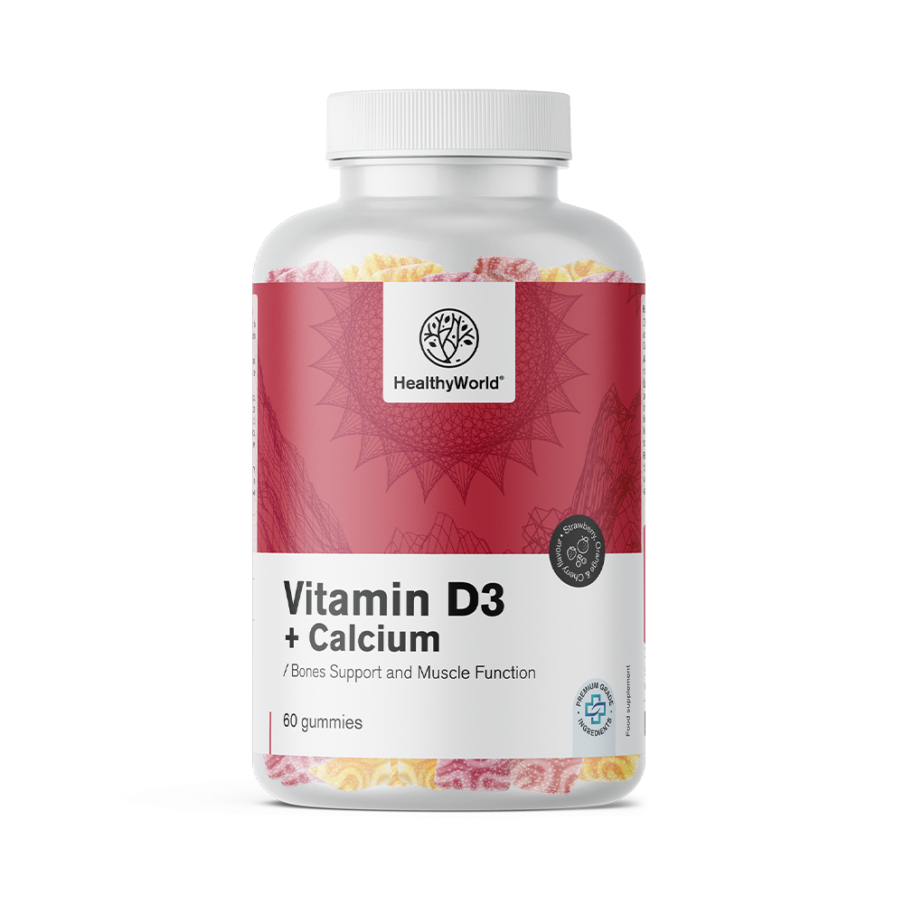 Vitamina D3 + Calcio en gominolas