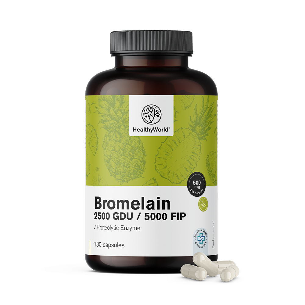 Bromelaina de 500 mg en cápsulas