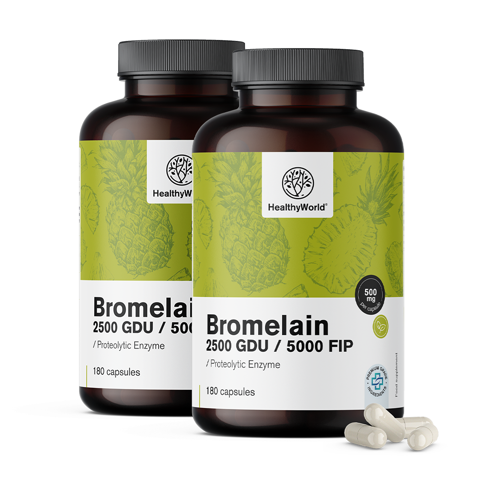 Bromelaina de 500 mg en cápsulas