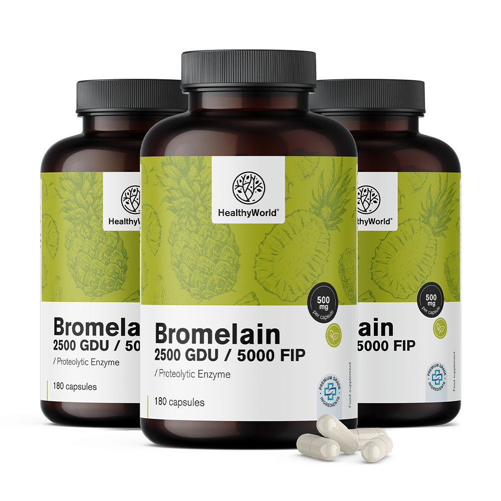 Bromelaina de 500 mg en cápsulas