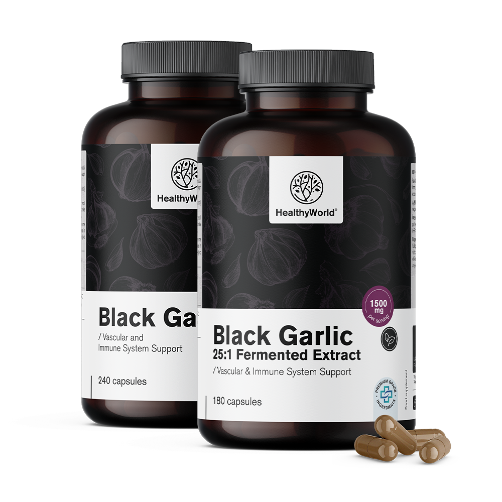 Ajo negro 1500 mg en cápsulas.
