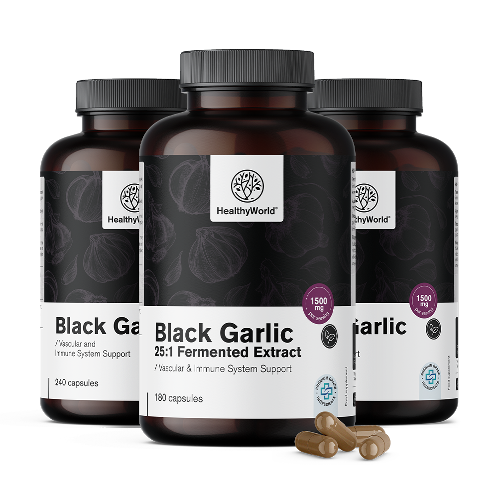 Ajo negro 1500 mg en cápsulas.