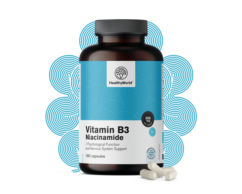 Vitamina B3 500 mg – niacinamida