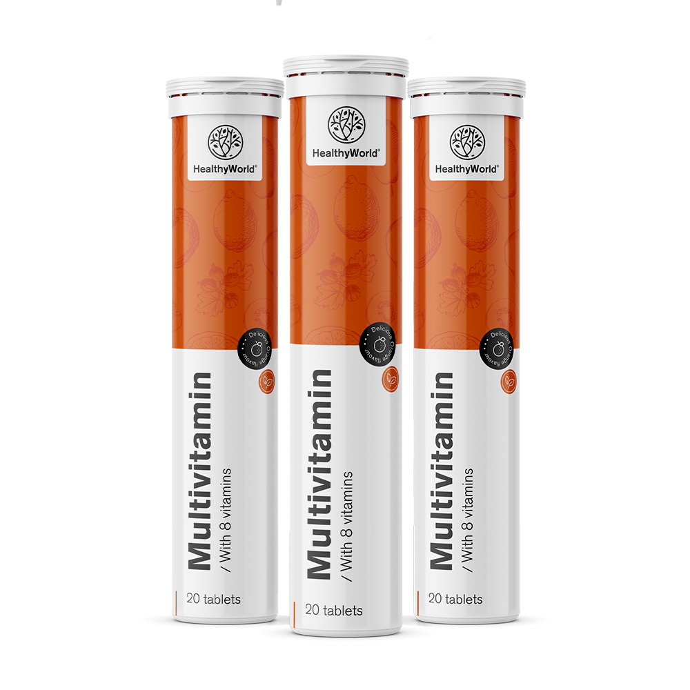 Tabletas efervescentes con multivitaminas