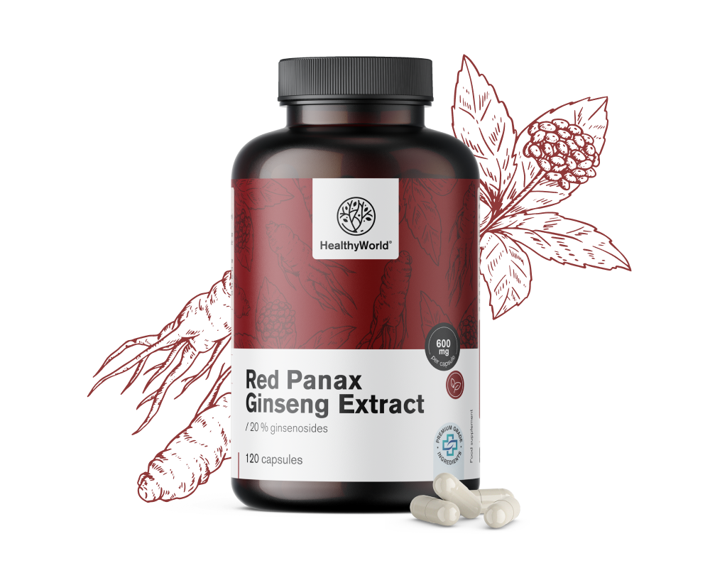 Red Panax Ginseng - extracto de ginseng rojo de 600&nbsp;mg