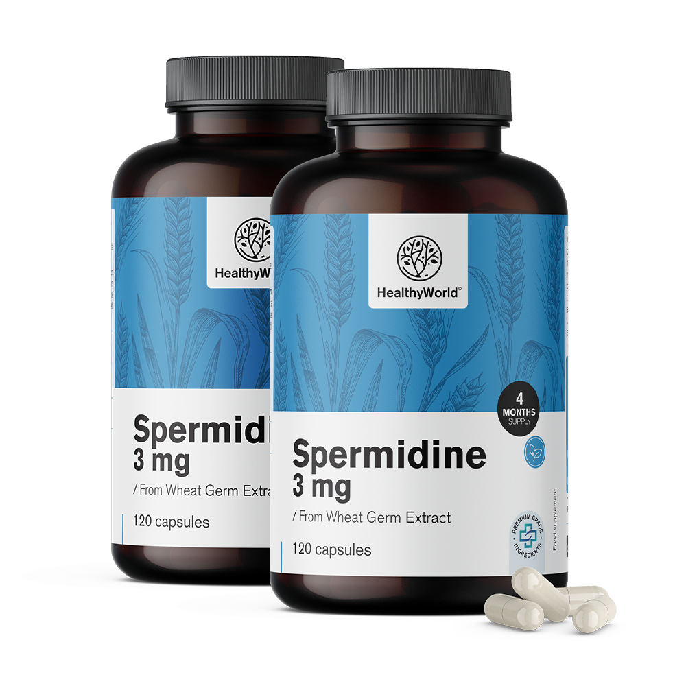 Espermidina 3 mg - a partir de extracto de brotes de trigo.
