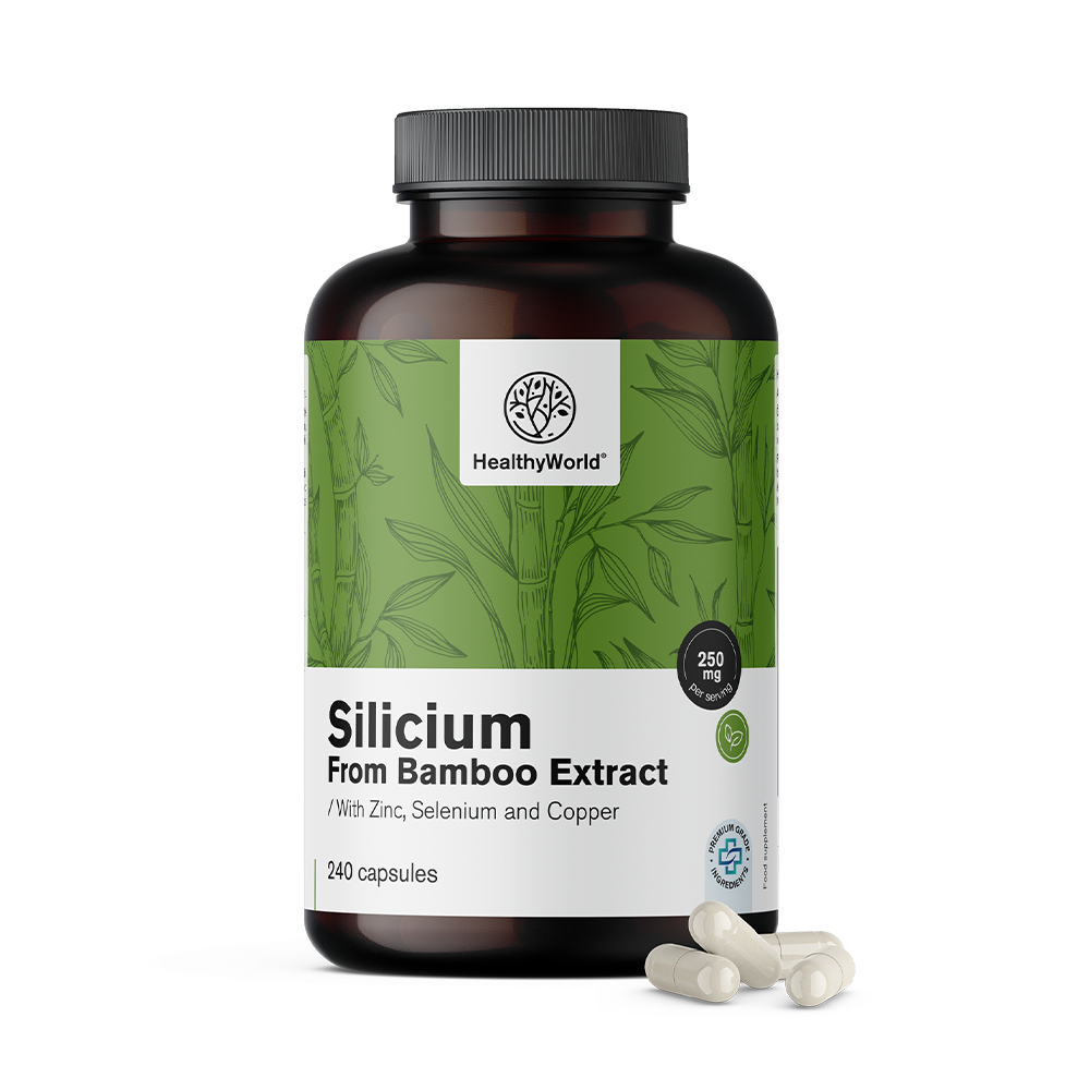 Silicio 250 mg - de extracto de bambú.