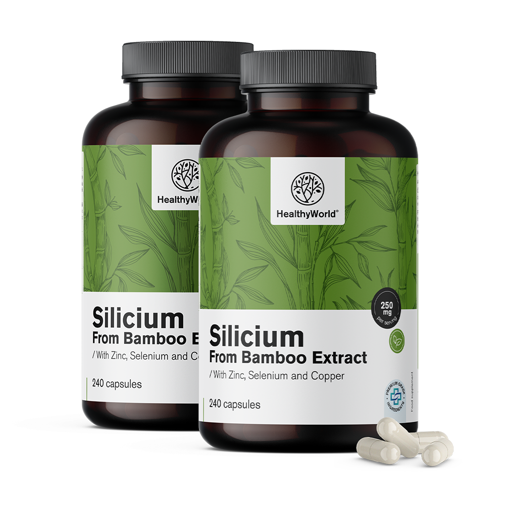 Silicio 250 mg - de extracto de bambú.