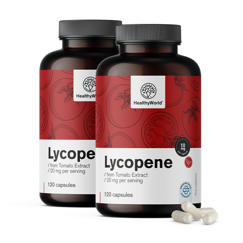 Licopeno 10 mg - de extracto de tomate. Licopeno 10 mg - de extracto de tomate.