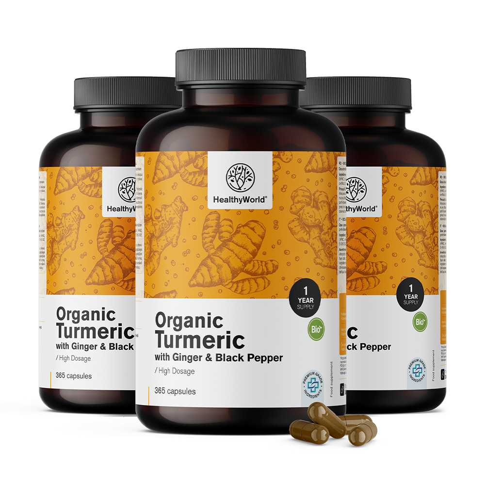 BIO Cúrcuma 480 mg - con jengibre y pimienta negra