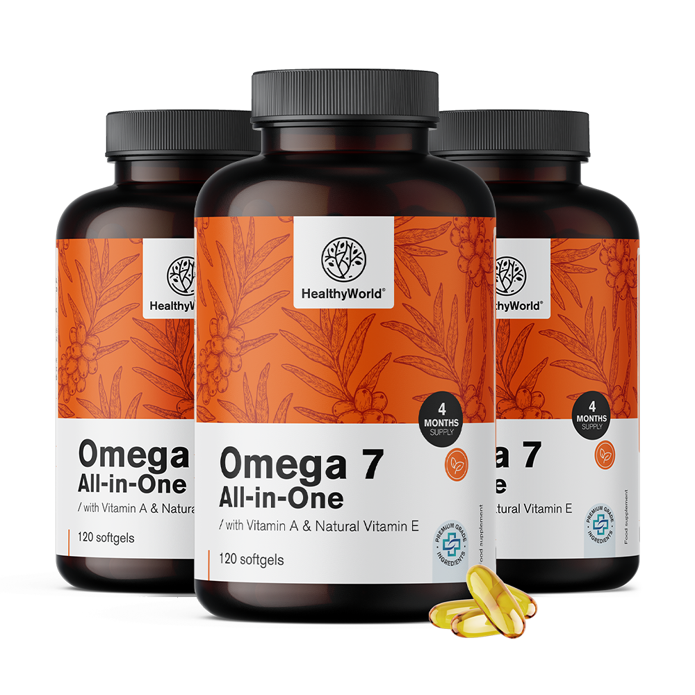 Omega-7 All-in-One. Omega-7 All-in-One es un suplemento alimenticio completo.
