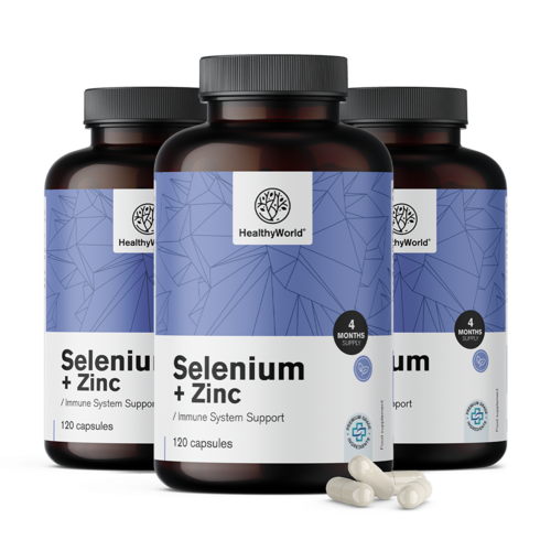 3x Selenio + zinc, en total 360 cápsulas