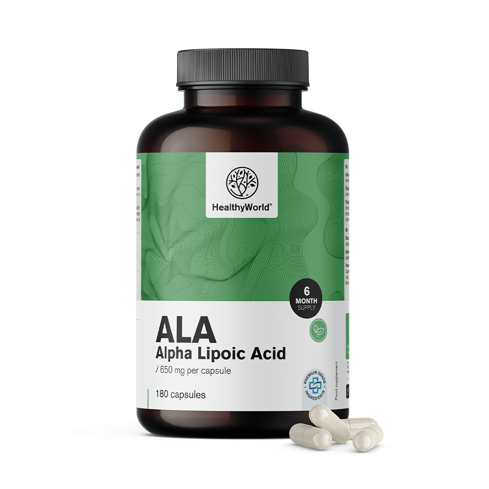 ALA - ácido alfa lipoico 650 mg.