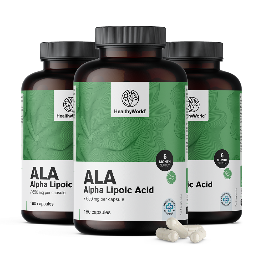 ALA - ácido alfa lipoico 650 mg.