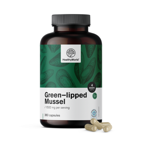 Mejillón de labios verdes 1500 mg, 360 cápsulas
