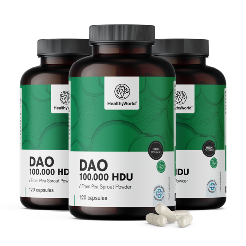 3x DAO diamino oxidasa 100.000 HDU, en total 360 cápsulas