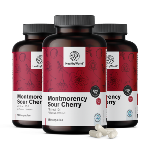 3x Cereza Montmorency 3000 mg, en total 540 cápsulas