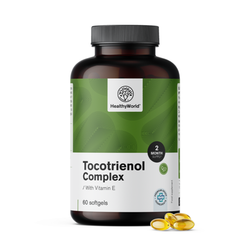 Complejo de tocotrienol con vitamina E, 60 cápsulas blandas