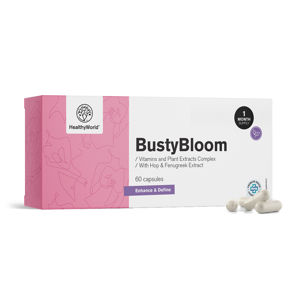BustyBloom - complejo de vitaminas y extractos de plantas.