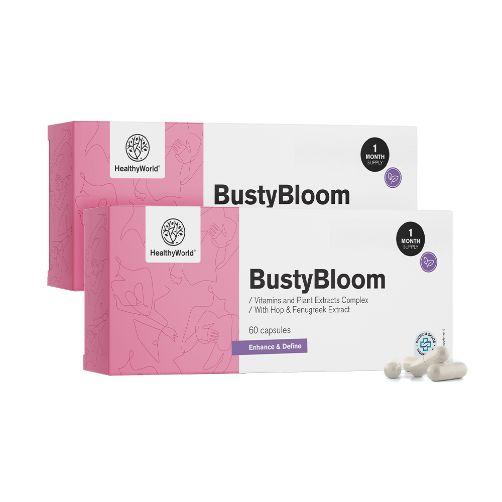 BustyBloom - complejo de vitaminas y extractos de plantas.