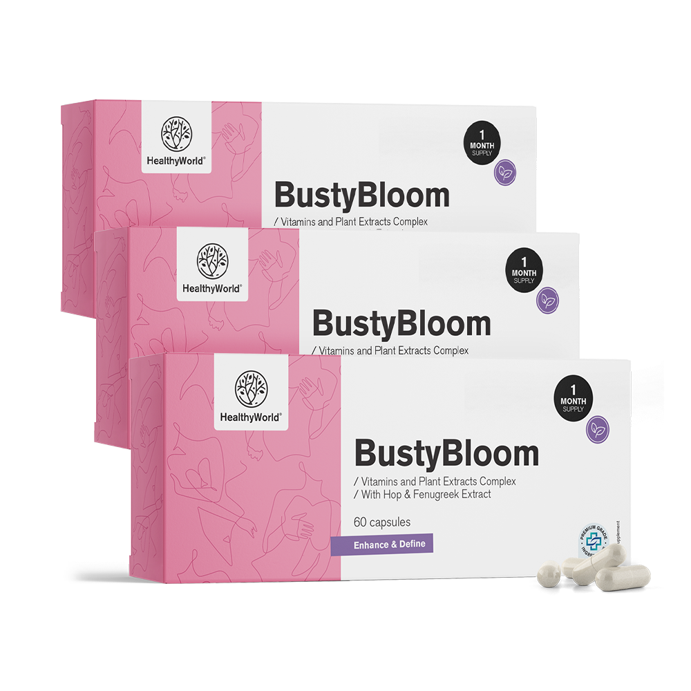 BustyBloom - complejo de vitaminas y extractos de plantas.